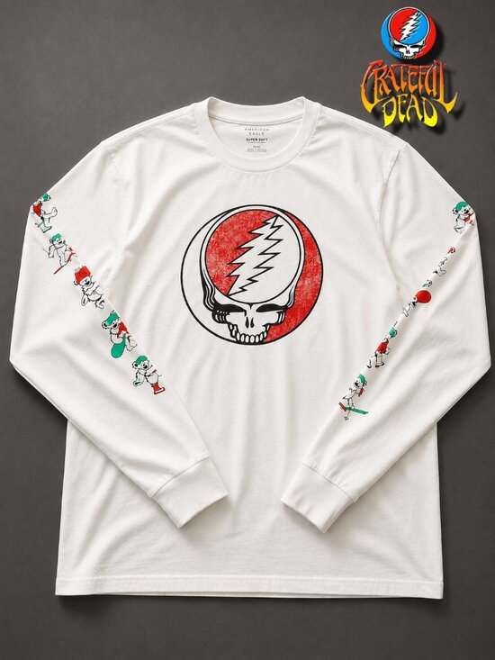 Grateful Dead Other - American Eagle x Grateful Dead Steal Your Face Long Sleeve Tee Size L